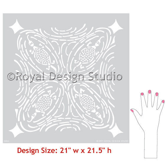 Yoruba African Wall Stencil