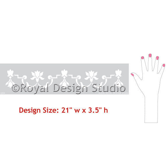 Petite Mughal Border Stencil