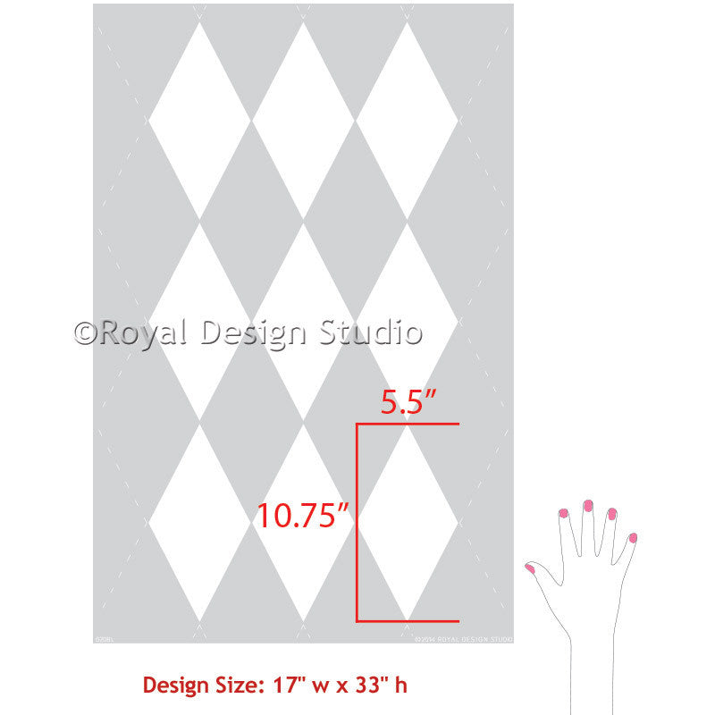Harlequin Wall Stencil