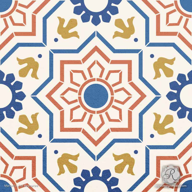 Marbella Tile Stencil