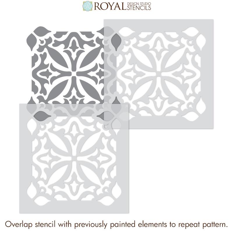 Island Dreams Tile Stencil