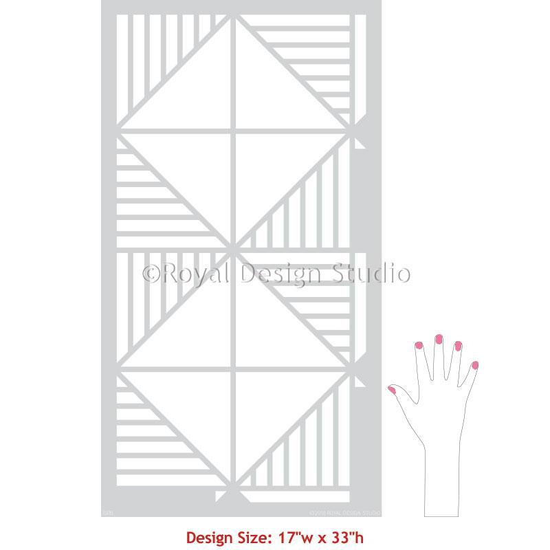 Cross Connections Tile Stencil