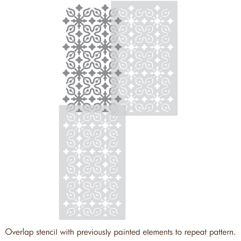 Petra Tile Allover Stencil