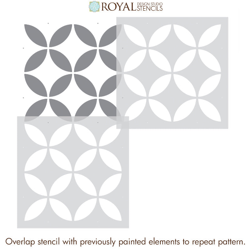 Endless Circles Tile Stencil