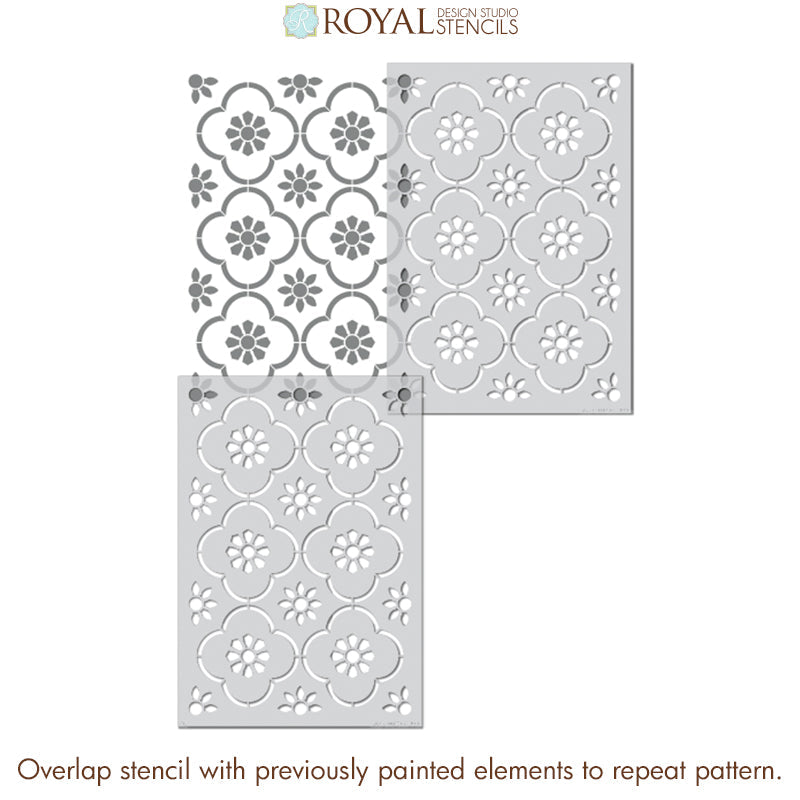 San Miguel Allover Tile Stencil