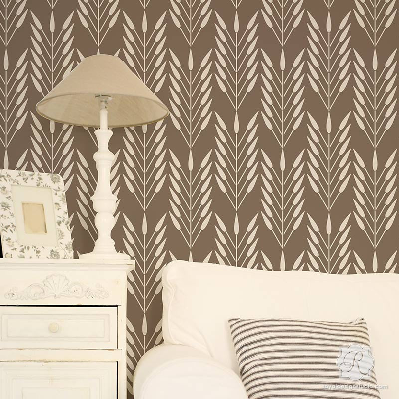 Picaya Quiver Feather Raven + Lily Wall Stencil