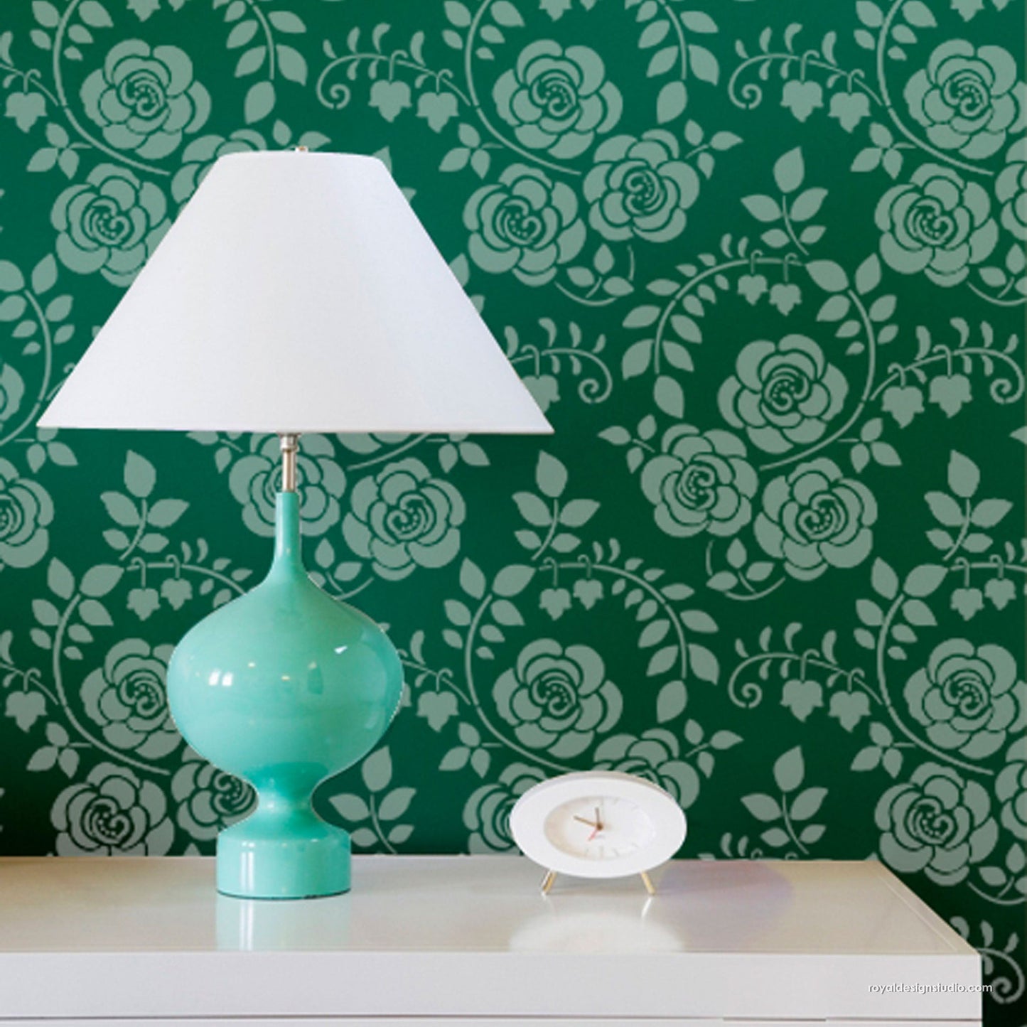 Belle Fleur Art Nouveau Wall Stencil