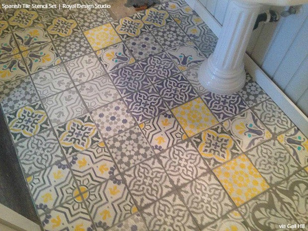 Spanish Tile Stencil Set