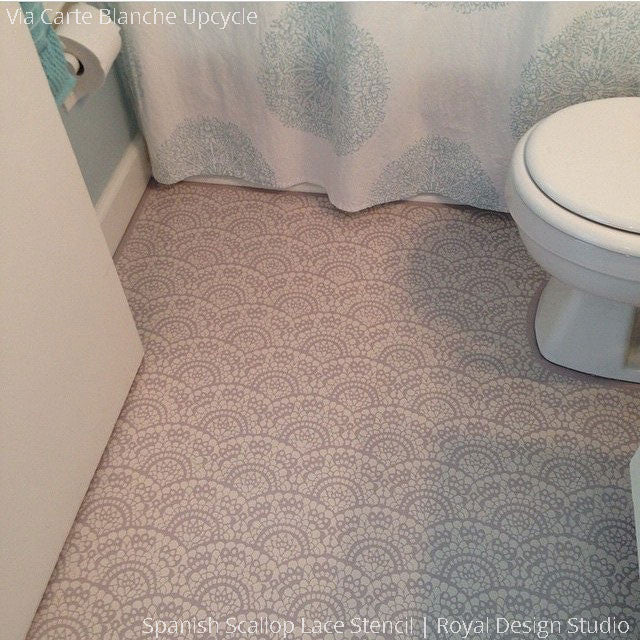 Spanish Lace Scallop Wall Stencil