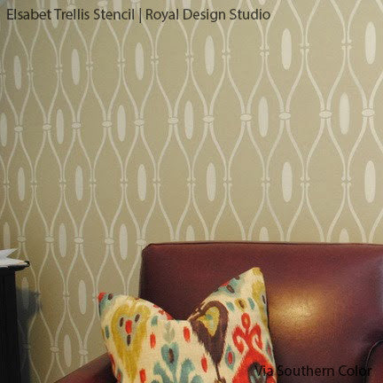Elsabet Trellis Raven + Lily Wall Stencil