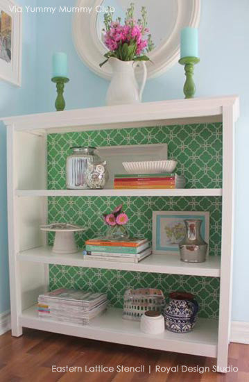 Eastern Lattice Furniture Stencil