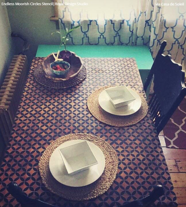 Endless Moorish Circles Moroccan Craft Stencil