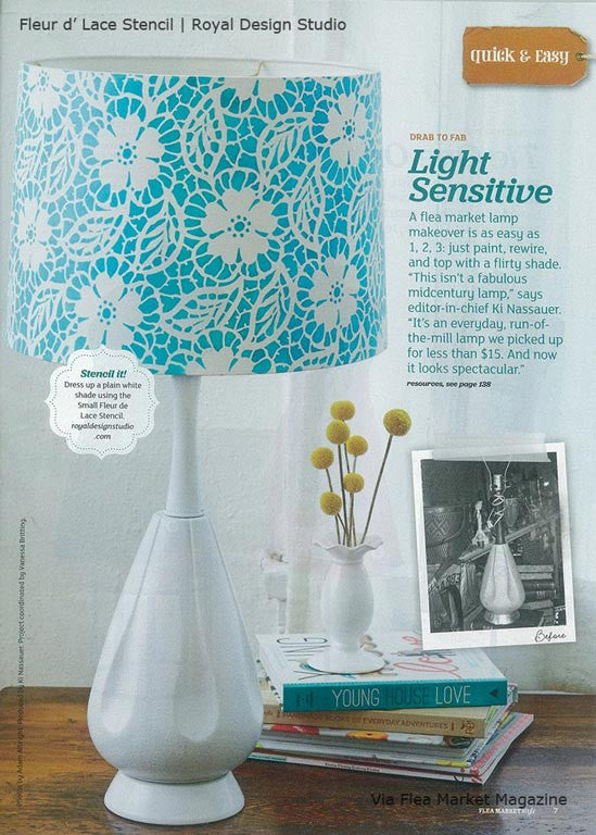 Fleur de Lace Furniture Stencil