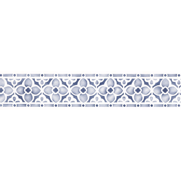 Flower Chain Border Stencil