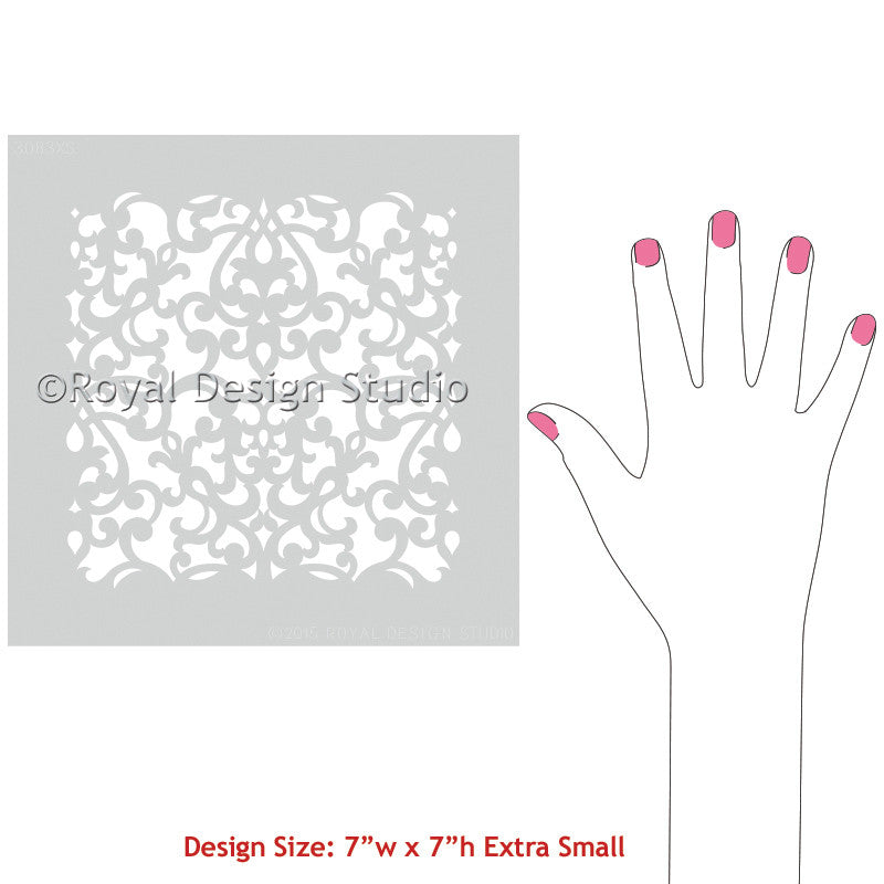 Donatella Damask Craft Stencil