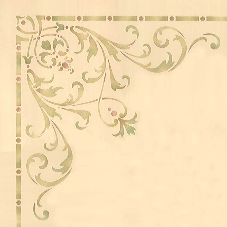 Hampton Corner Ceiling Stencil