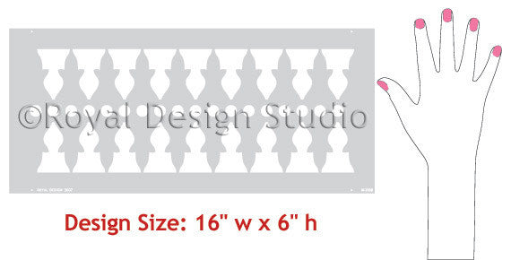 Minaret Border Moroccan Stencil