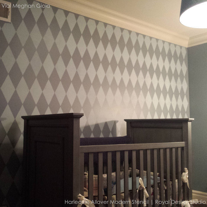 Harlequin Wall Stencil