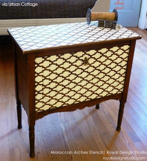Moroccan Arches Furniture Stencil