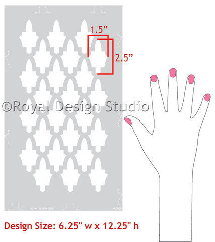 Moroccan Arches Furniture Stencil