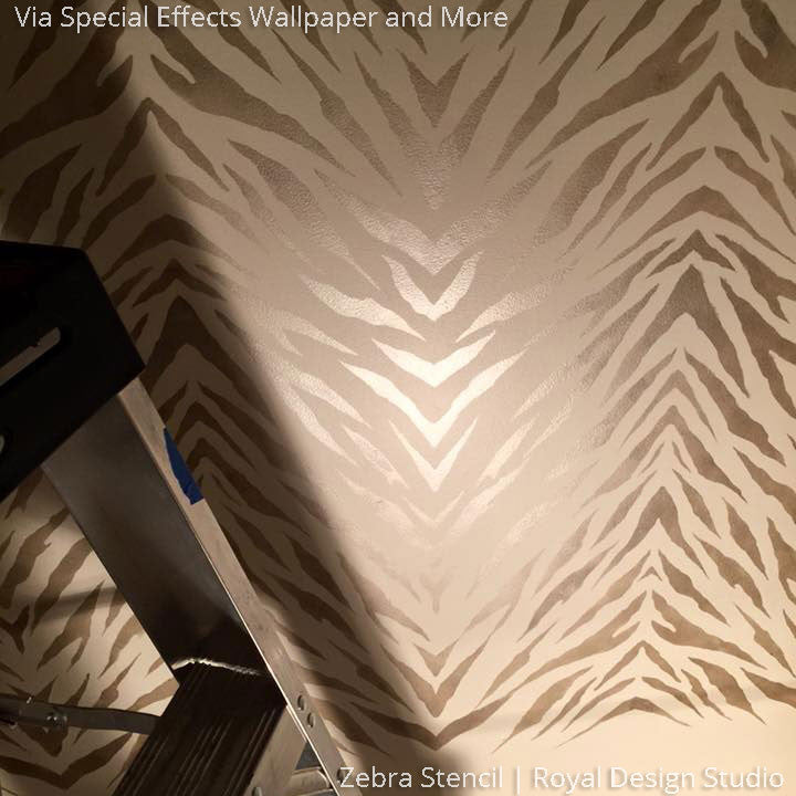 Zebra Stripes Allover Stencil