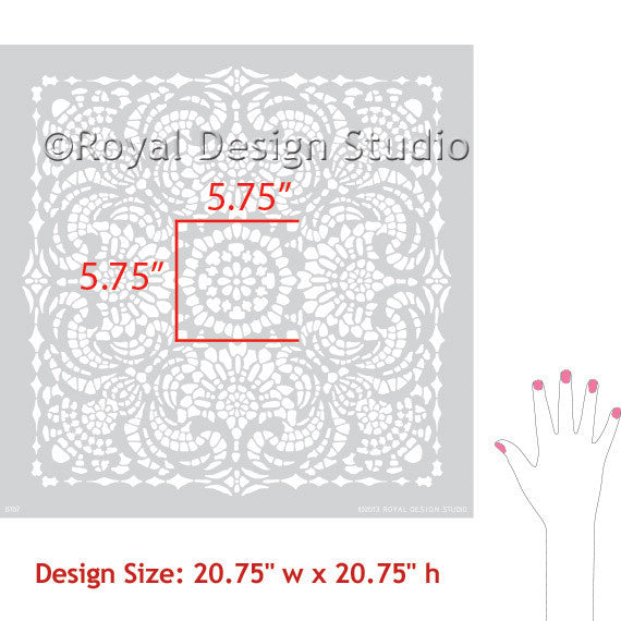 Esperanza Lace Tile Stencil
