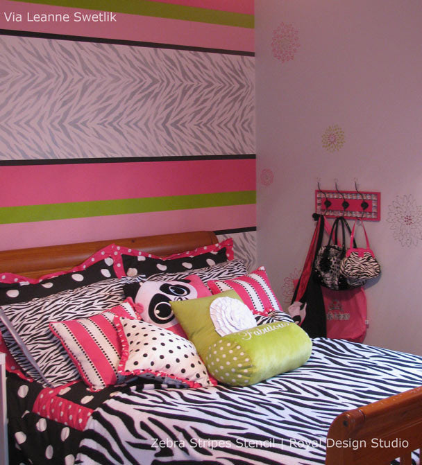 Zebra Stripes Allover Stencil