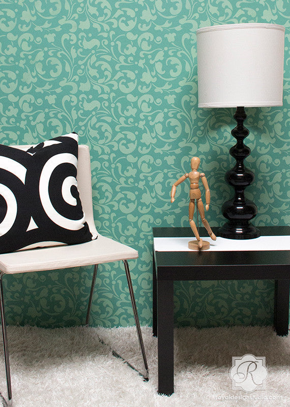 Sultan Swirl Wall Stencil