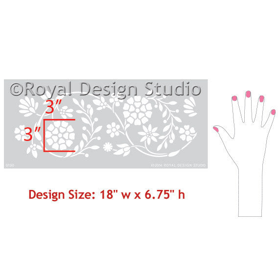 Gota Embroidery Indian Border Stencil