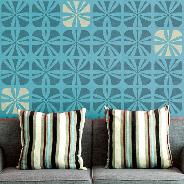 Kinetic Floral Wall Stencil