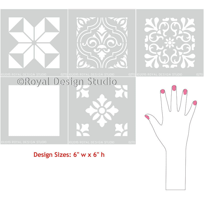 Mediterranean Tile Stencil Set