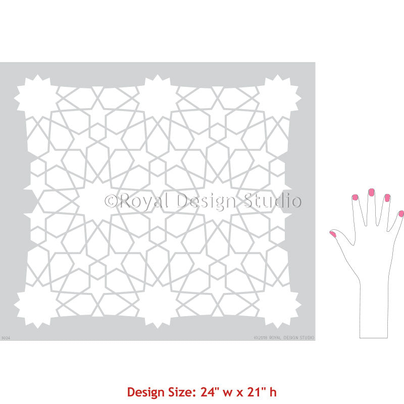 Moroccan Geometry Stencil