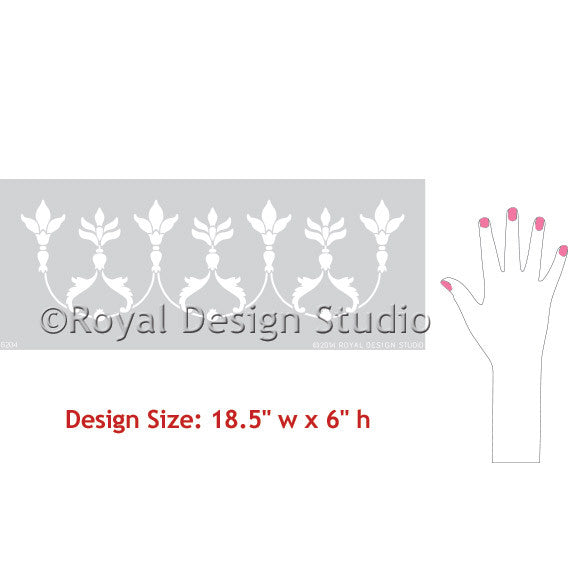 Grand Mughal Border Stencil