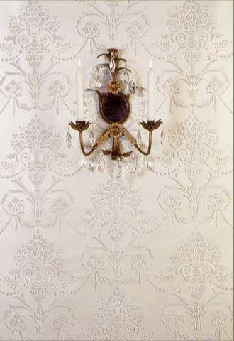 Vase & Pearls Allover Wall Stencil