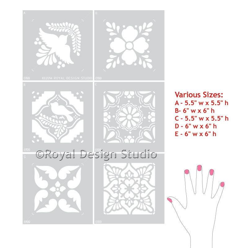 Talavera Tiles Wall & Furniture Stencils