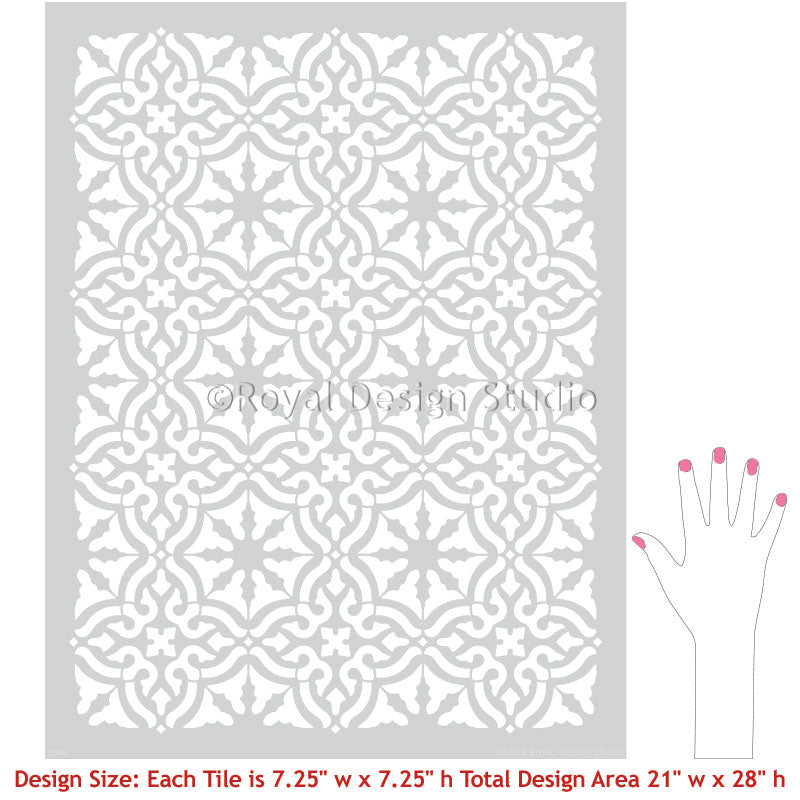 Toledo Tile Allover Stencil