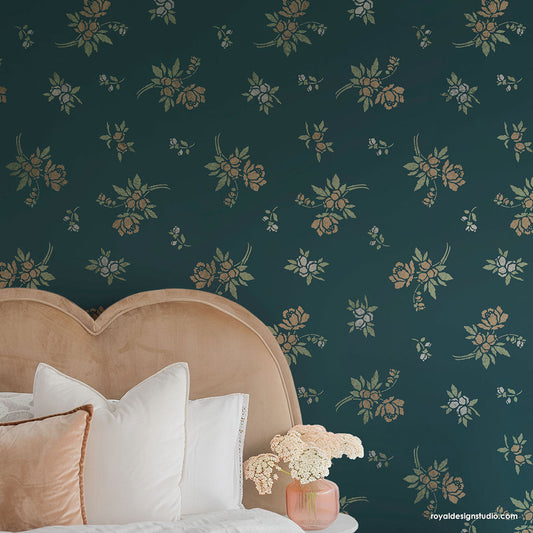 Field Flowers Wall Stencil