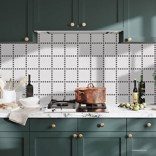 Windowpane Check Wall and Floor Stencil