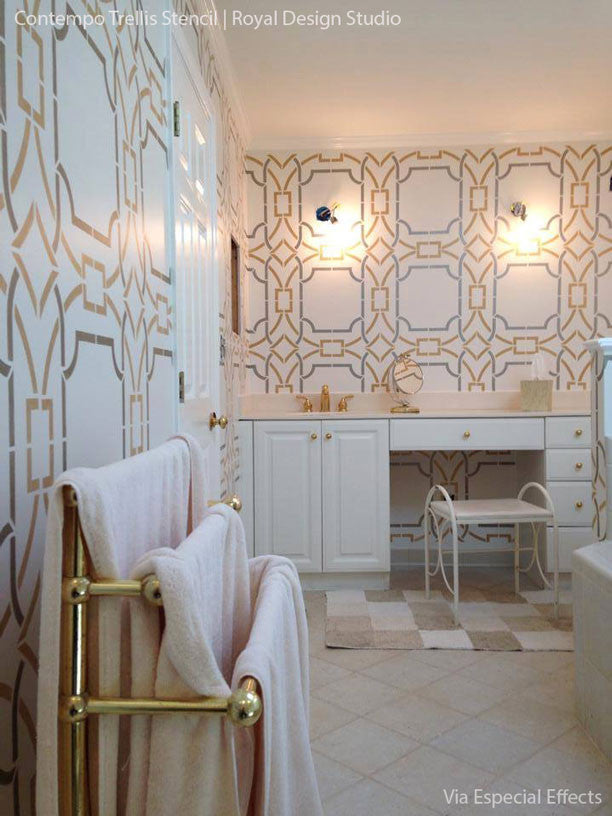 Contempo Trellis Wall Stencil