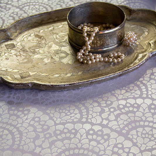 Spanish Lace Scallop Furniture Stencil
