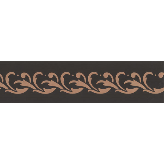 Interlacing Leaves Border Stencil