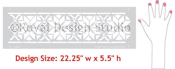 Moroccan Star Border Stencil