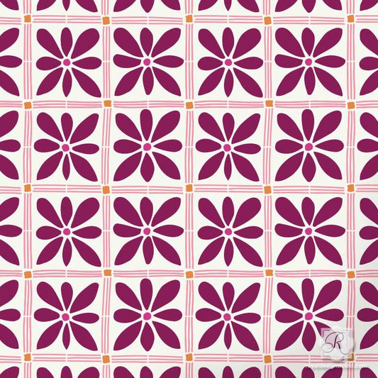 African Flower Craft Stencil