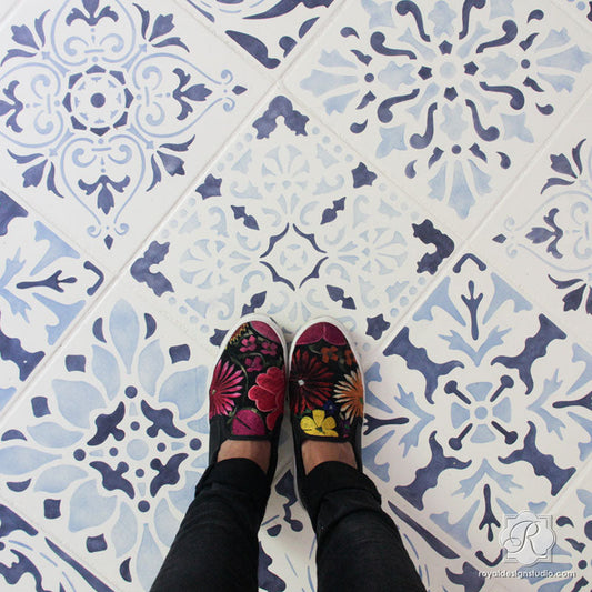 Renaissance Tile Stencils Set A