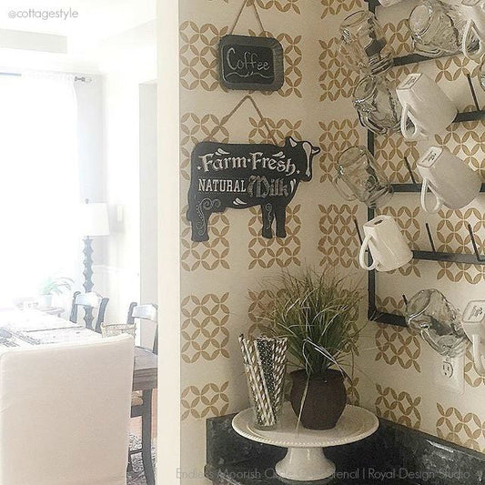 Endless Moorish Circles Moroccan Craft Stencil