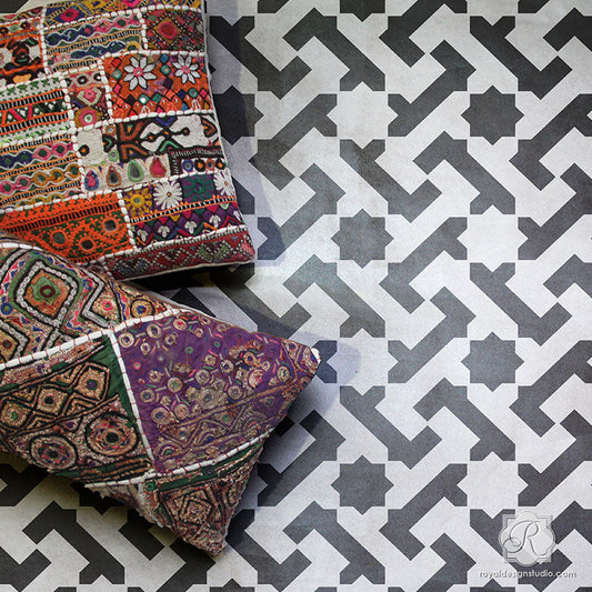 Safi Tile Stencil Medium