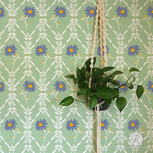 Floriculture Flower Bonnie Christine Wall Stencil