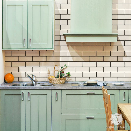 Subway Tiles Wall Stencil